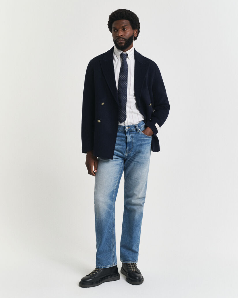 Camicia Oxford classica a righe regular fit