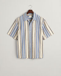 Camicia a maniche corte a righe larghe relaxed fit