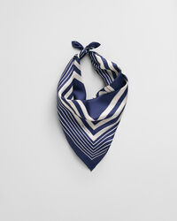 Foulard in seta orlato con monogramma