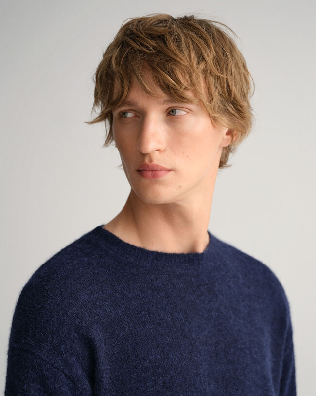 Maglia girocollo in misto lana d&rsquo;alpaca