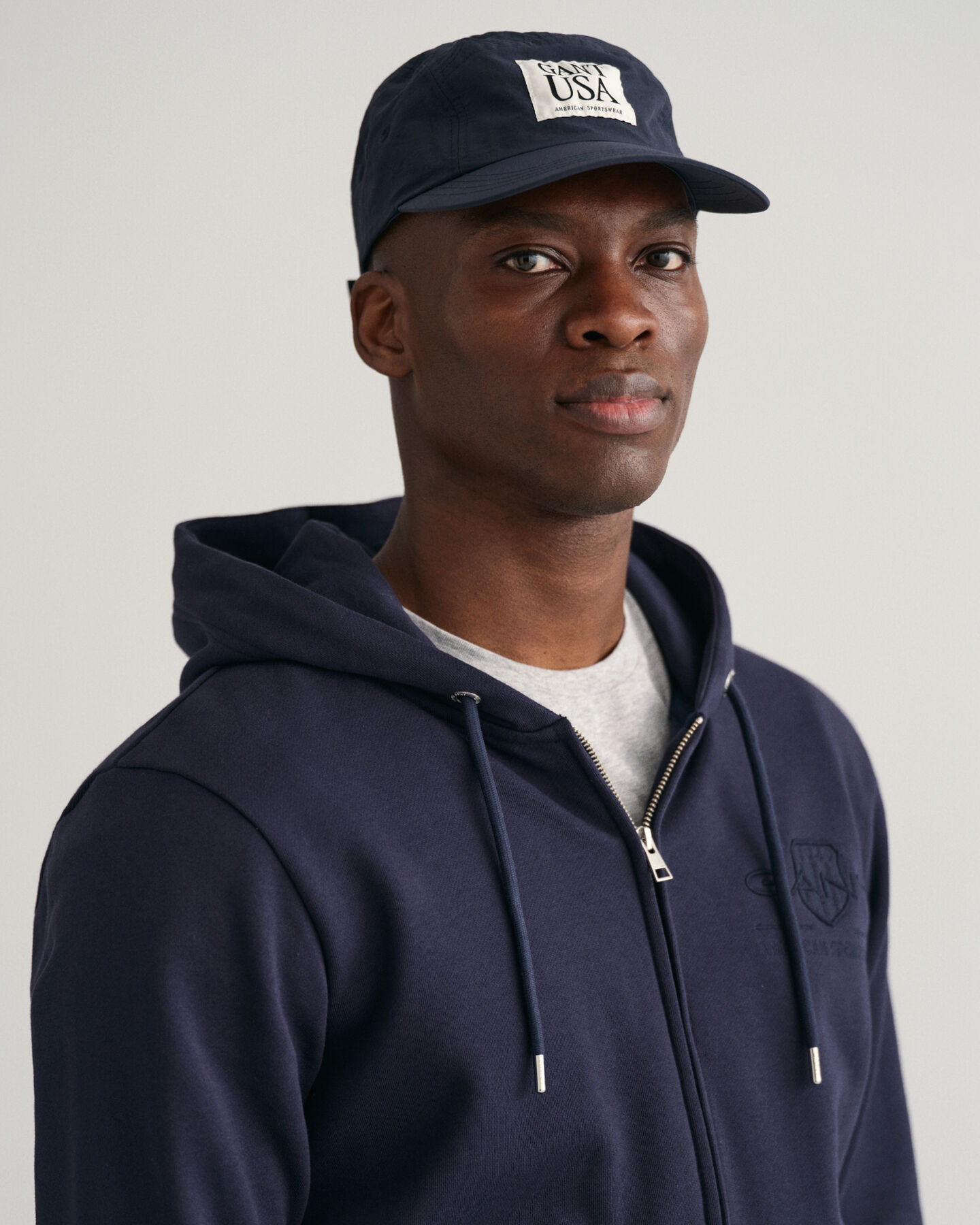 Felpa con zip e cappuccio Tonal Shield