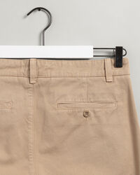 Pantaloni chino in twill di cotone gamba larga