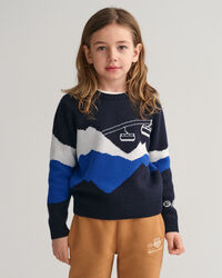 Maglia girocollo in jacquard Alpine Kids