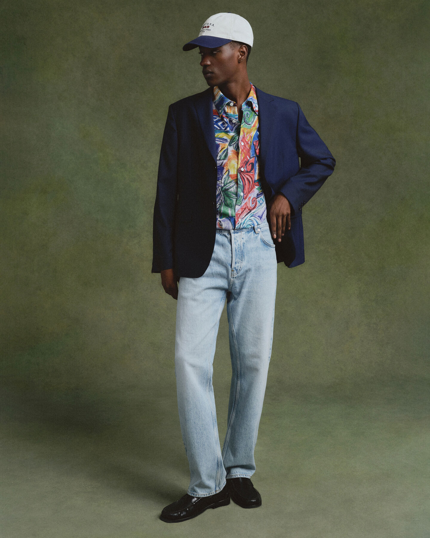 Camicia in seta con stampa relaxed fit