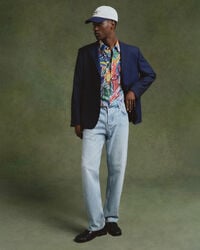 Camicia in seta con stampa relaxed fit