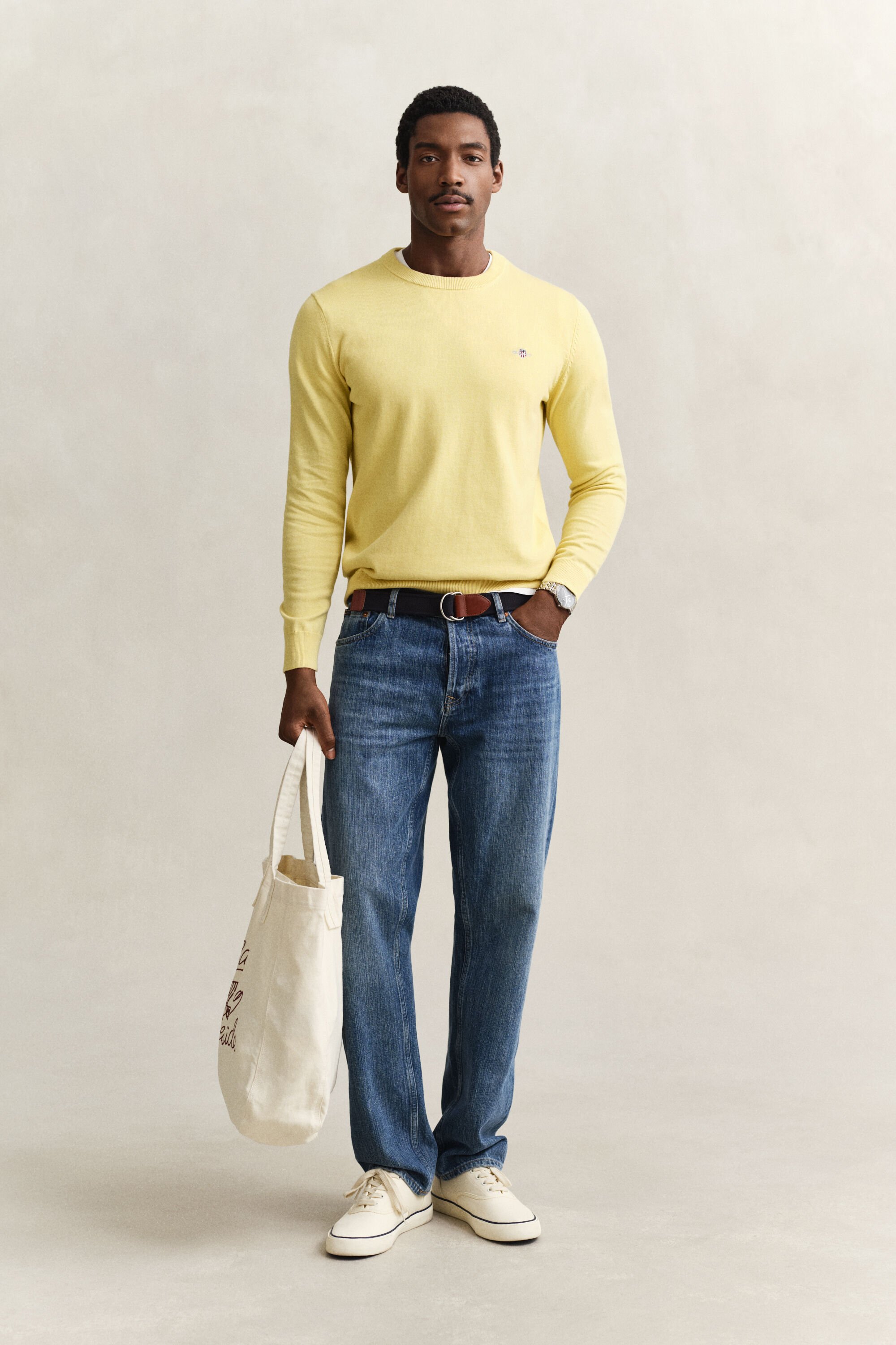 Maglia girocollo in cotone