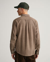 Camicia in tessuto a spina di pesce regular fit