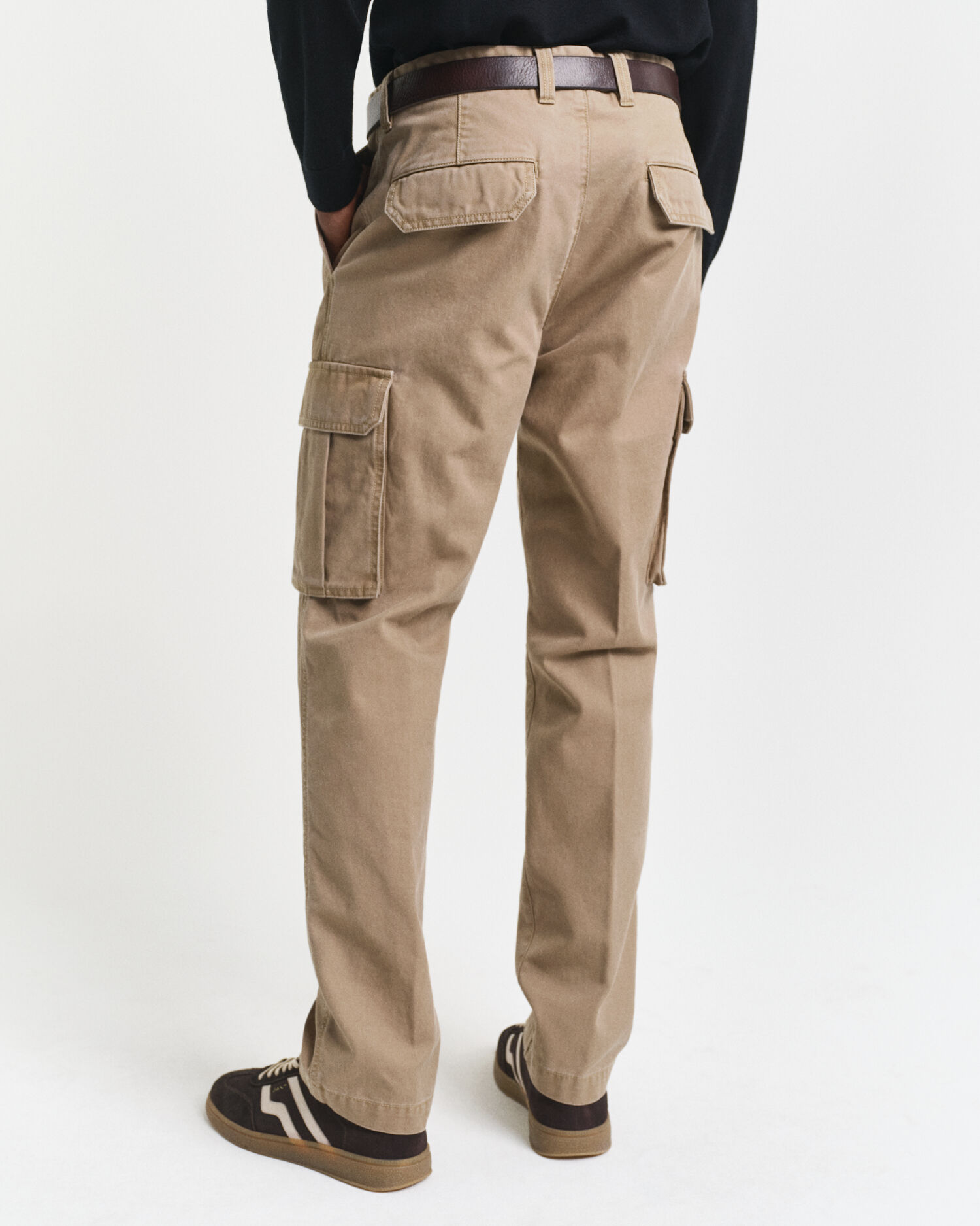 Pantaloni cargo in twill di cotone regular fit