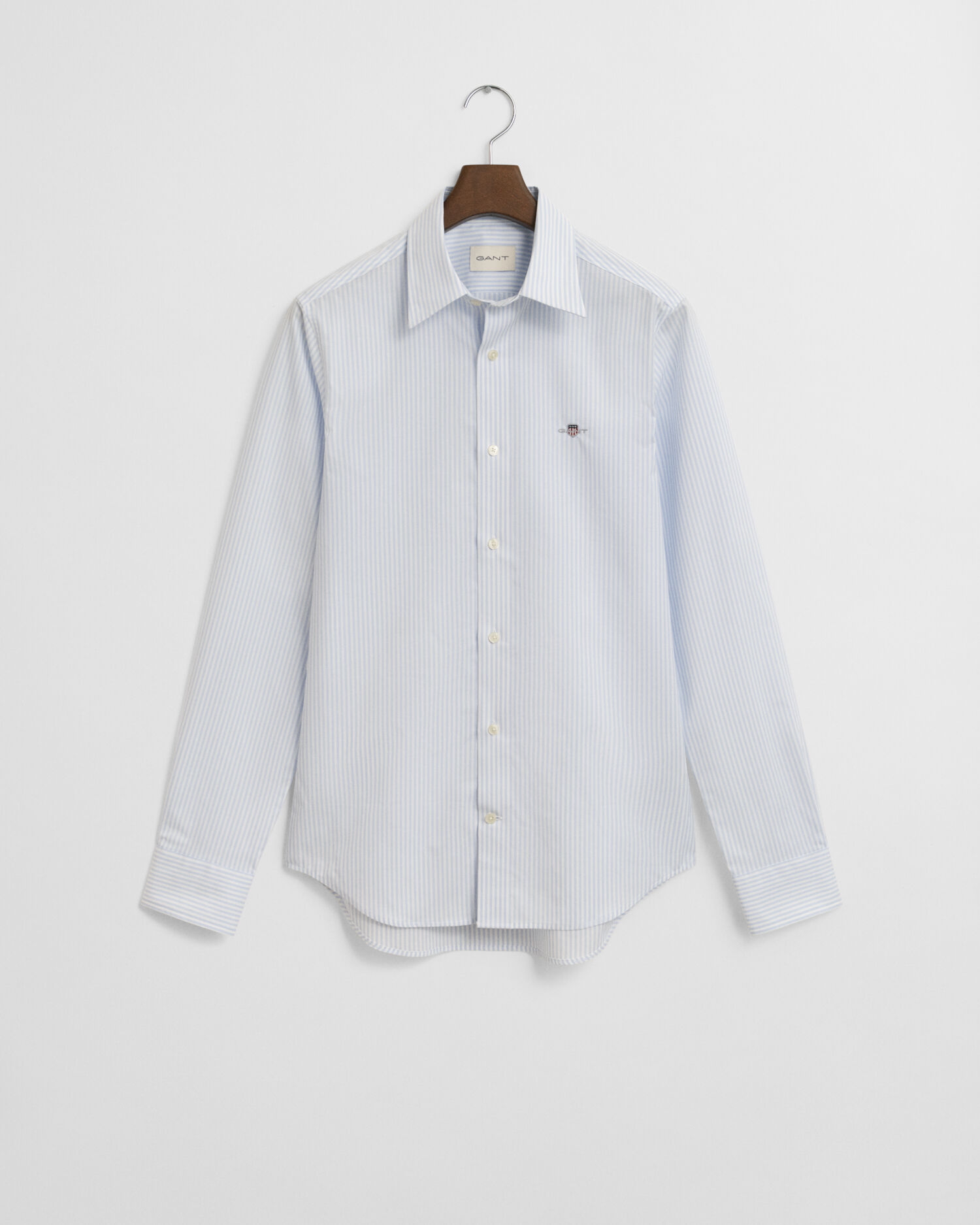 Camicia in popeline elasticizzato a righe slim fit