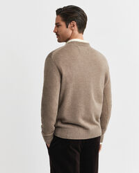 Maglia girocollo in morbido misto cashmere