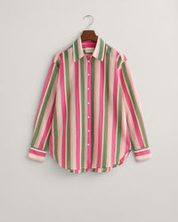 Camicia misto cotone-seta a righe relaxed fit