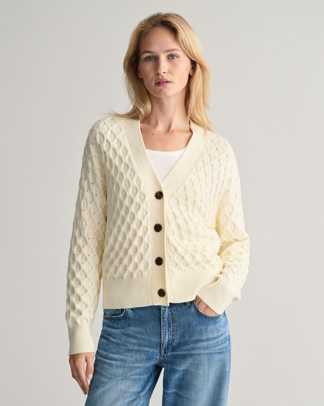 Cardigan in maglia testurizzata