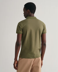 Polo in piqu&eacute; con colletto a contrasto