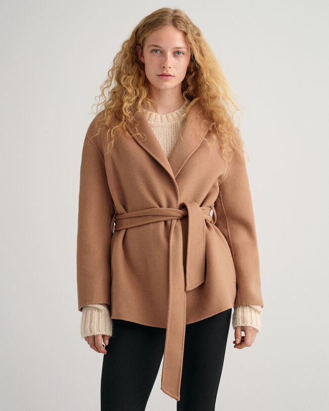 Blazer cucito a mano con cintura