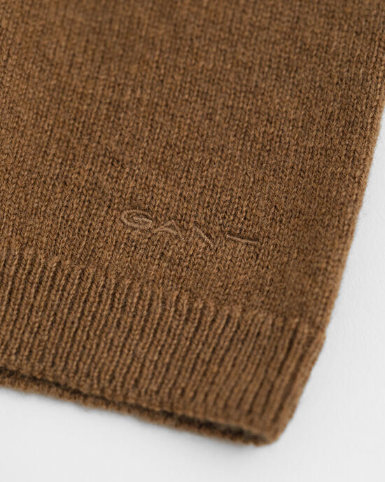 Maglia girocollo a maniche corte in finissima lana d'agnello