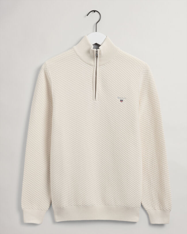 Maglia Triangle Texture con zip corta