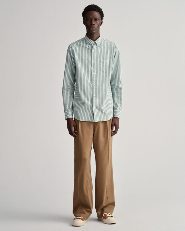 Camicia in Oxford leggero a righe regular fit