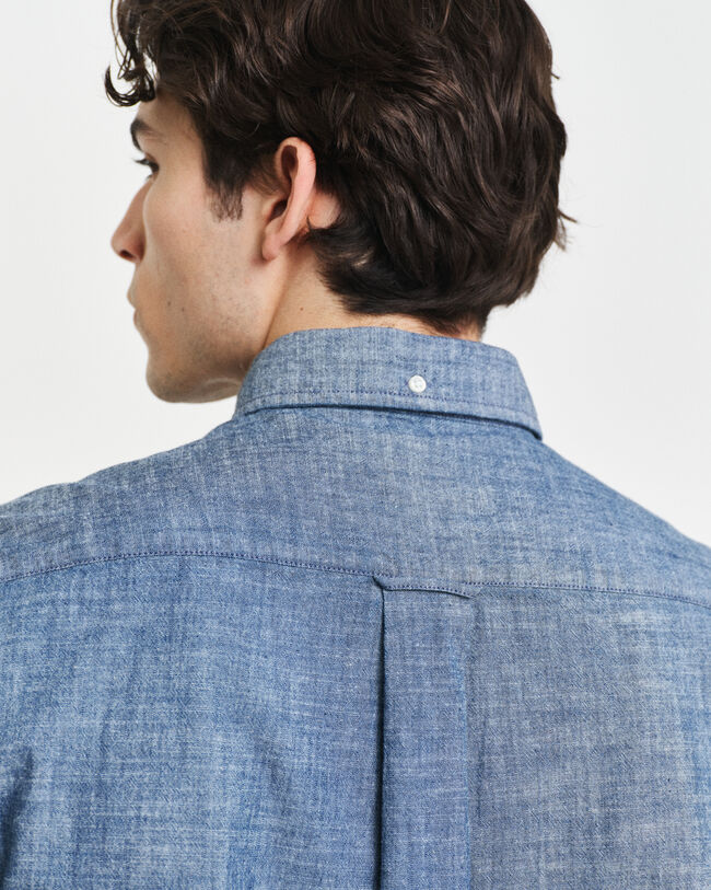 Camicia indaco in chambray regular fit