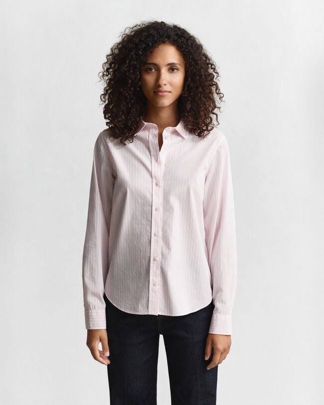 Camicia classica in popeline a righe regular fit