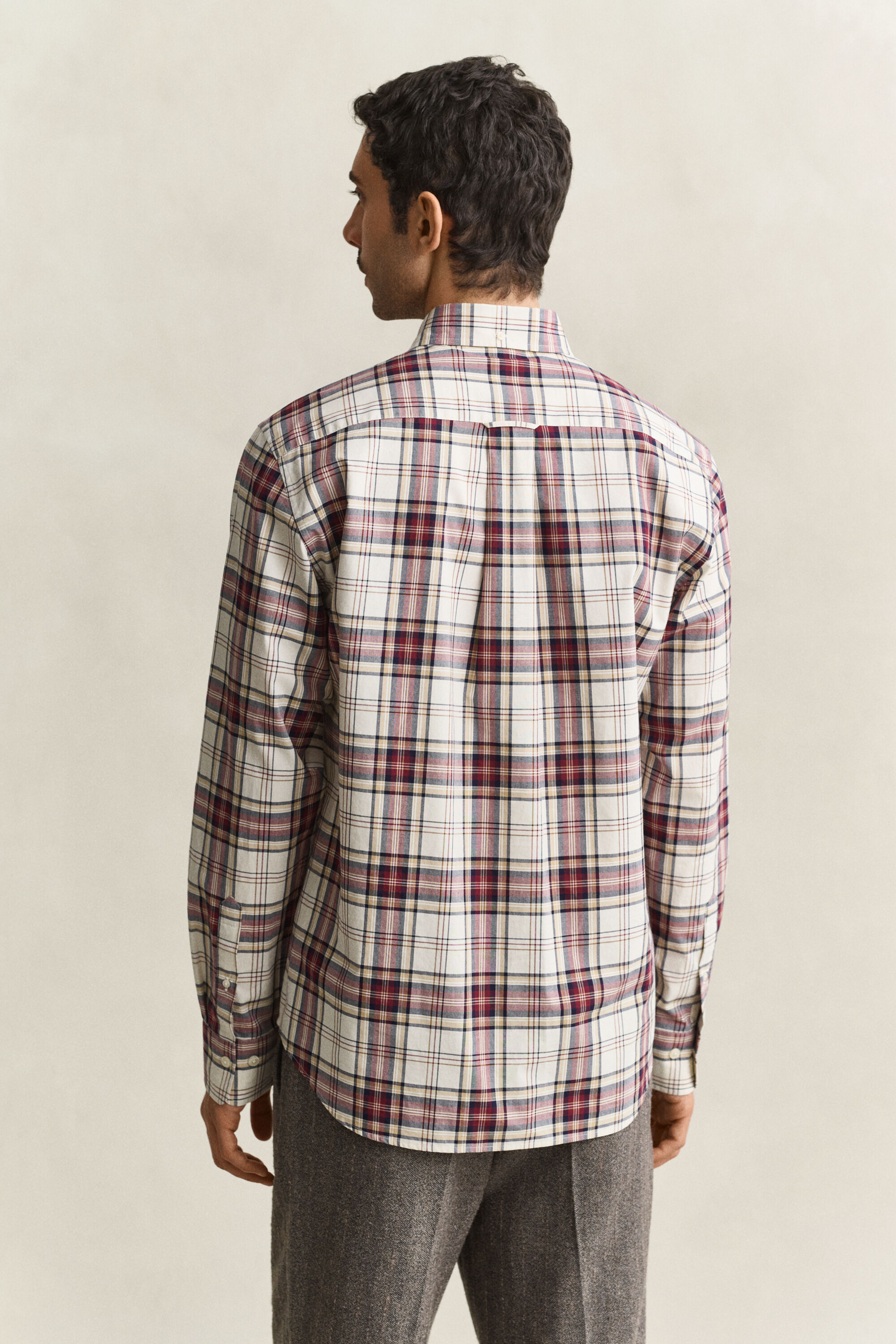 Camicia a quadri in popeline