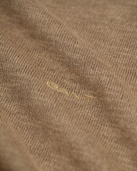 T-shirt in lino e cotone lavorata a maglia