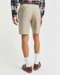 Pantaloncini con coulisse in lino relaxed fit