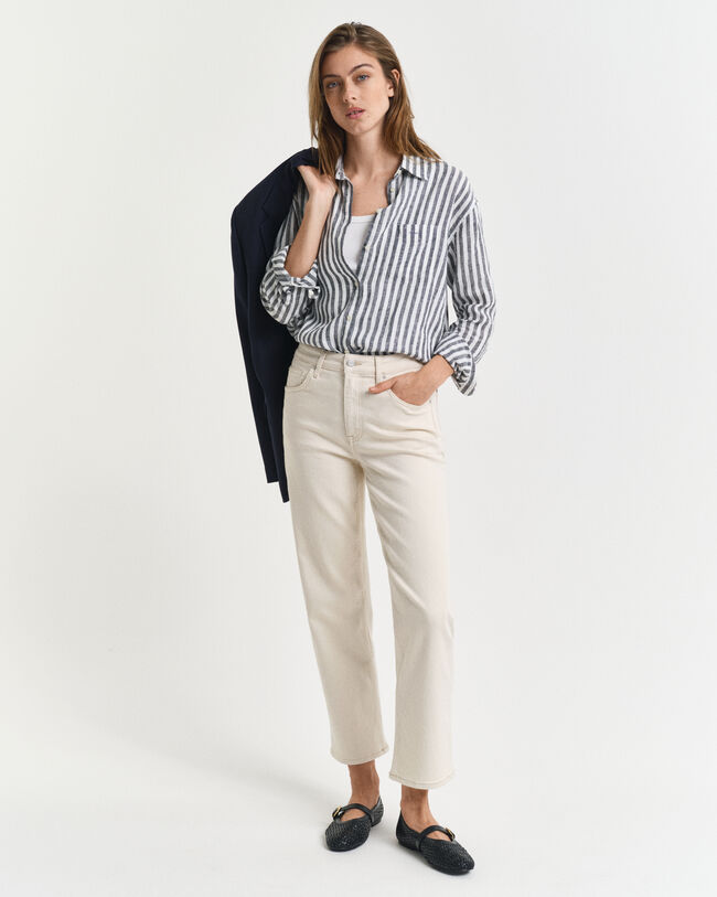 Jeans écru gamba dritta