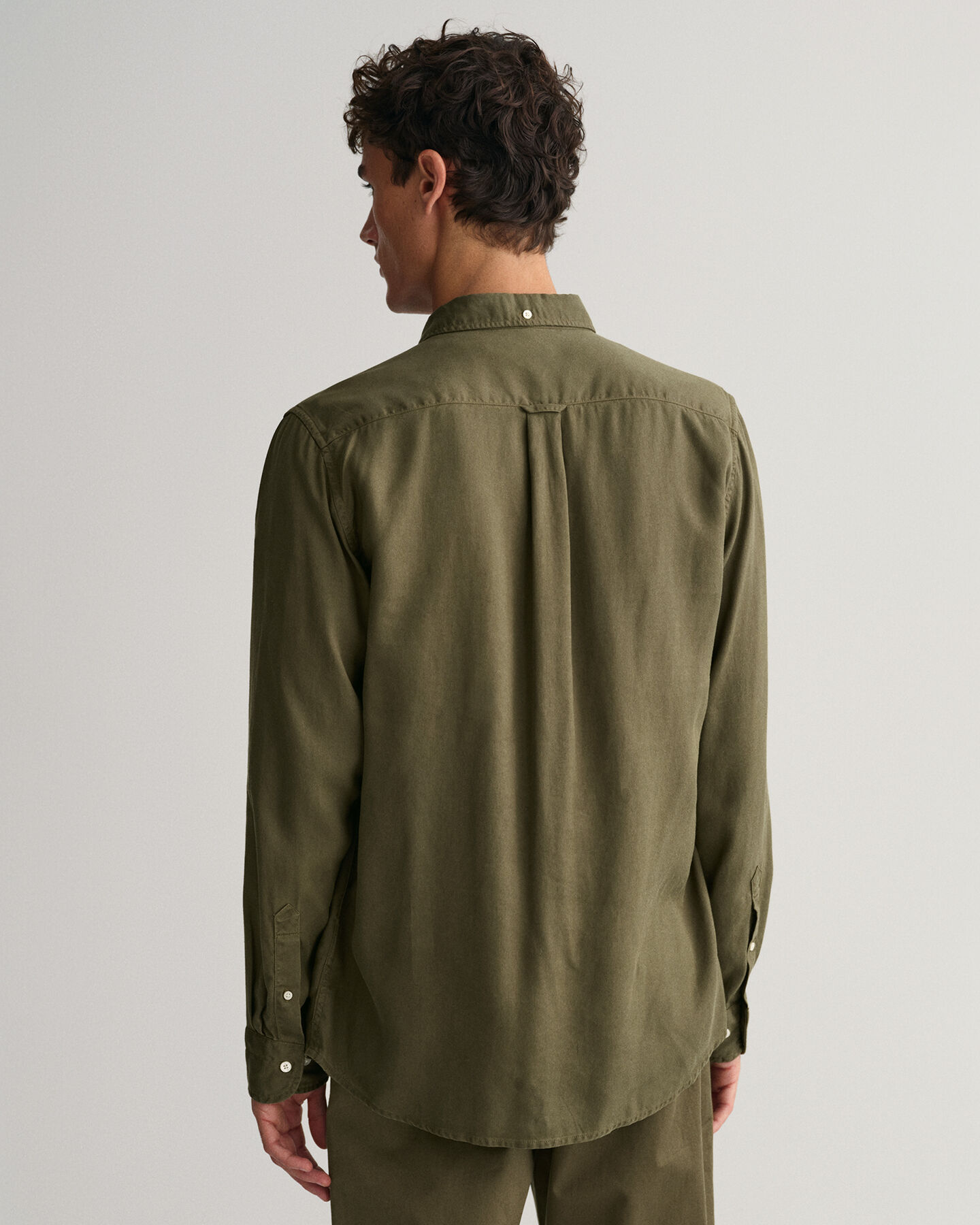 Camicia in lyocell tinta in capo regular fit