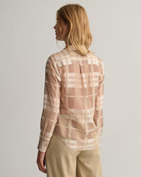 Camicia a quadri in misto cotone-seta regular fit