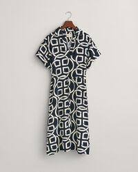 Caftano con maniche corte con stampa Monogram Print