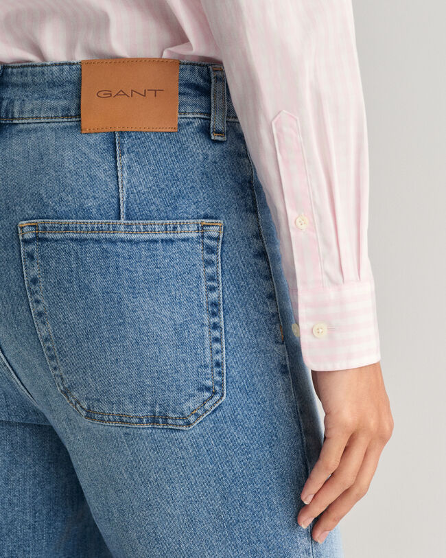 Camicia in popeline a quadri percalle regular fit