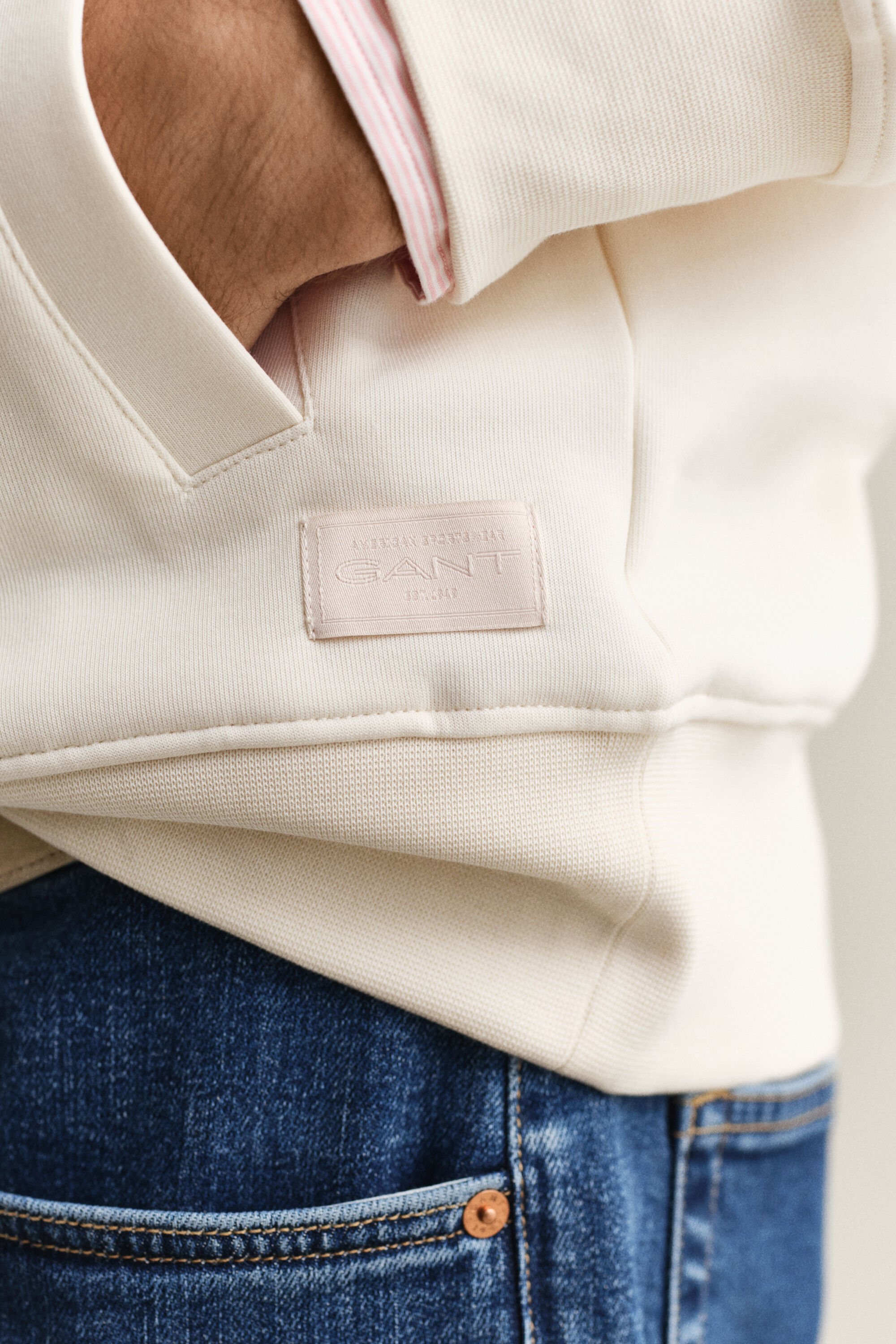 Felpa con cappuccio Interlock