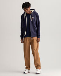 Felpa con cappuccio e zip in pile Sherpa