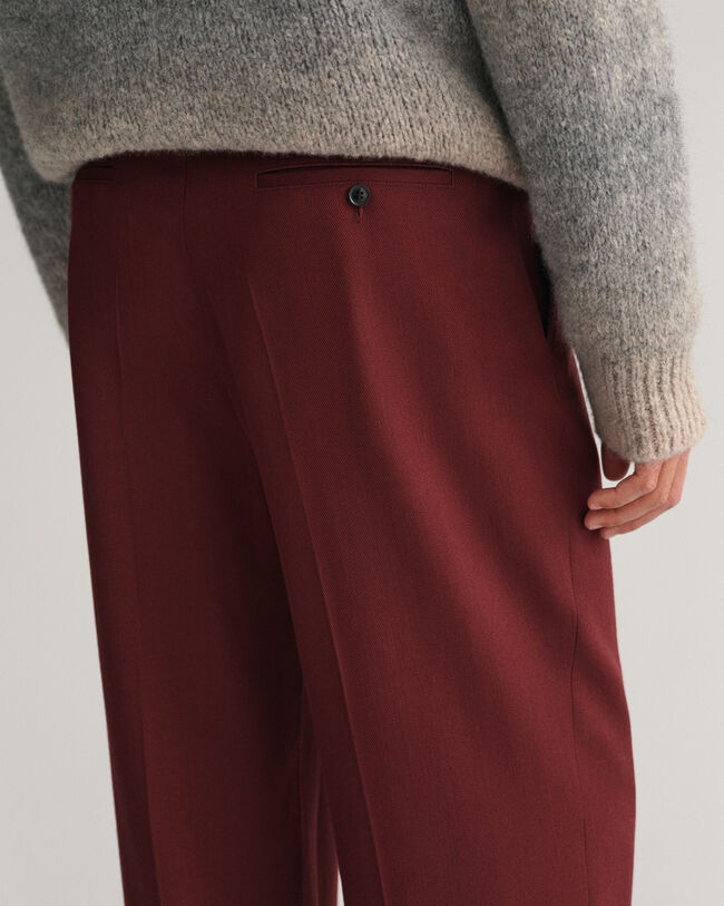 Pantaloni da abito in twill di lana