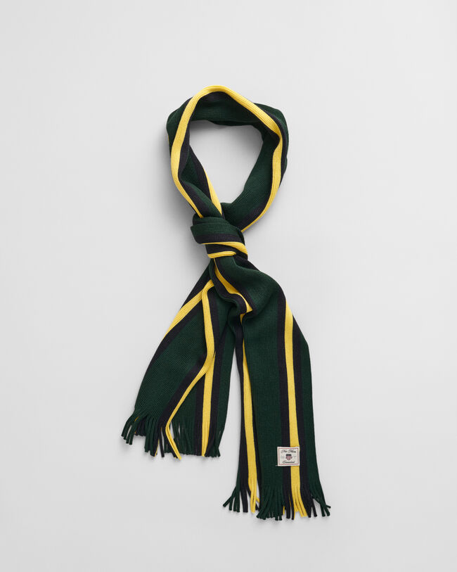 Sciarpa in misto lana a righe lavorata a maglia