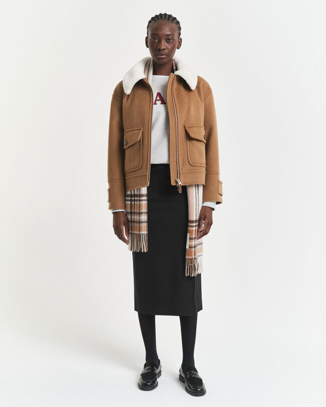 Gonna longuette in jersey