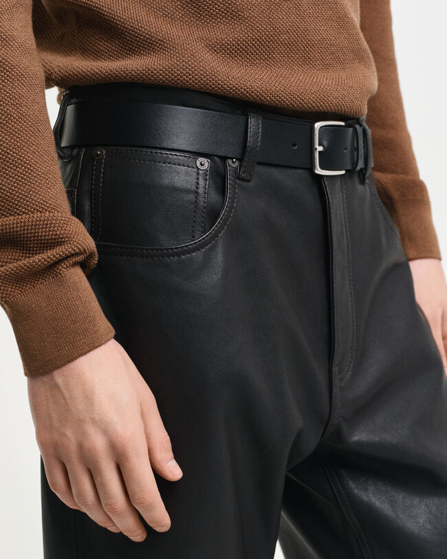 Jeans in pelle a 5 tasche