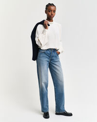 Blusa con finto collo alto