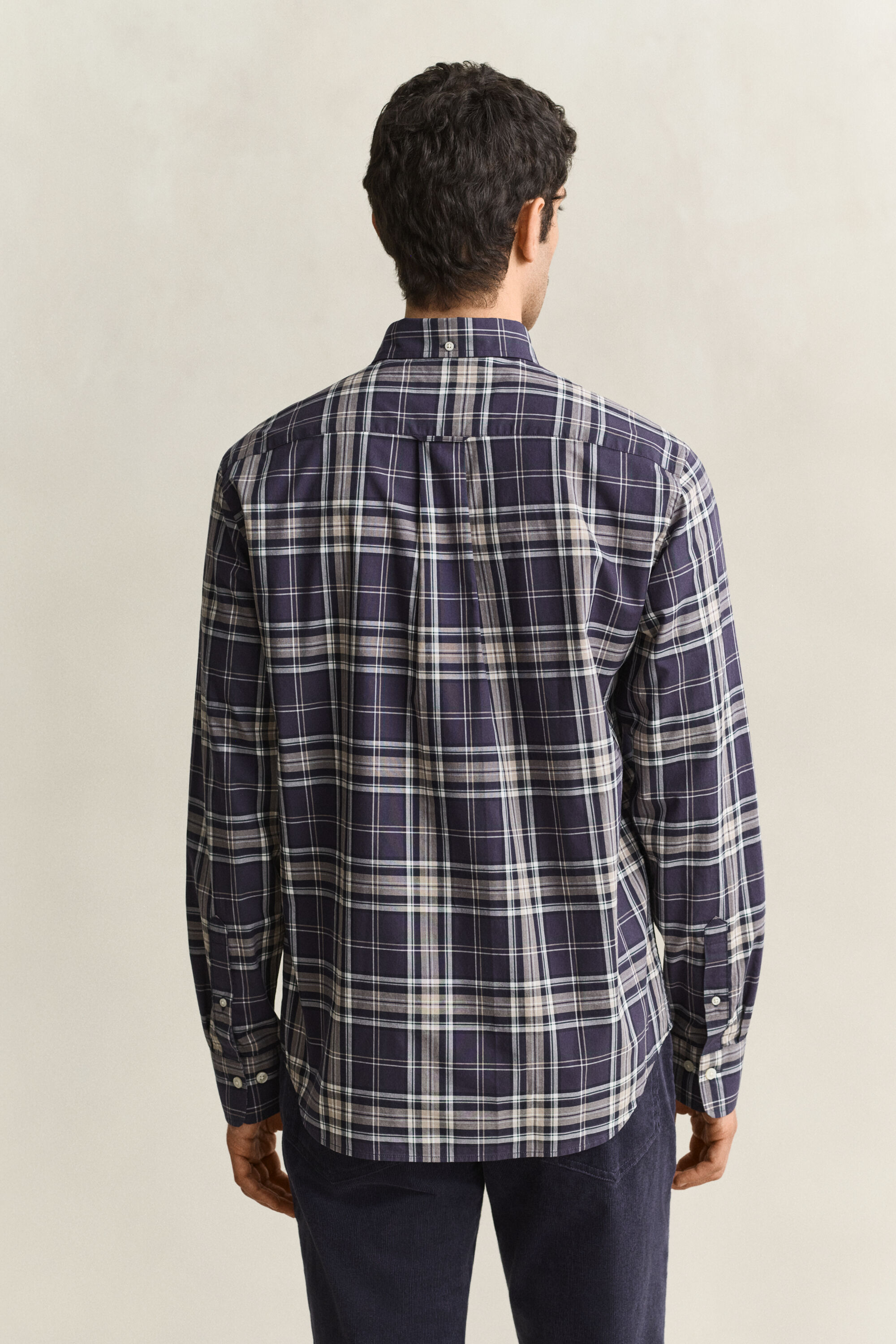 Camicia a quadri in popeline
