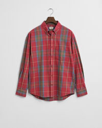 Camicia oversize a quadri in twill délavé