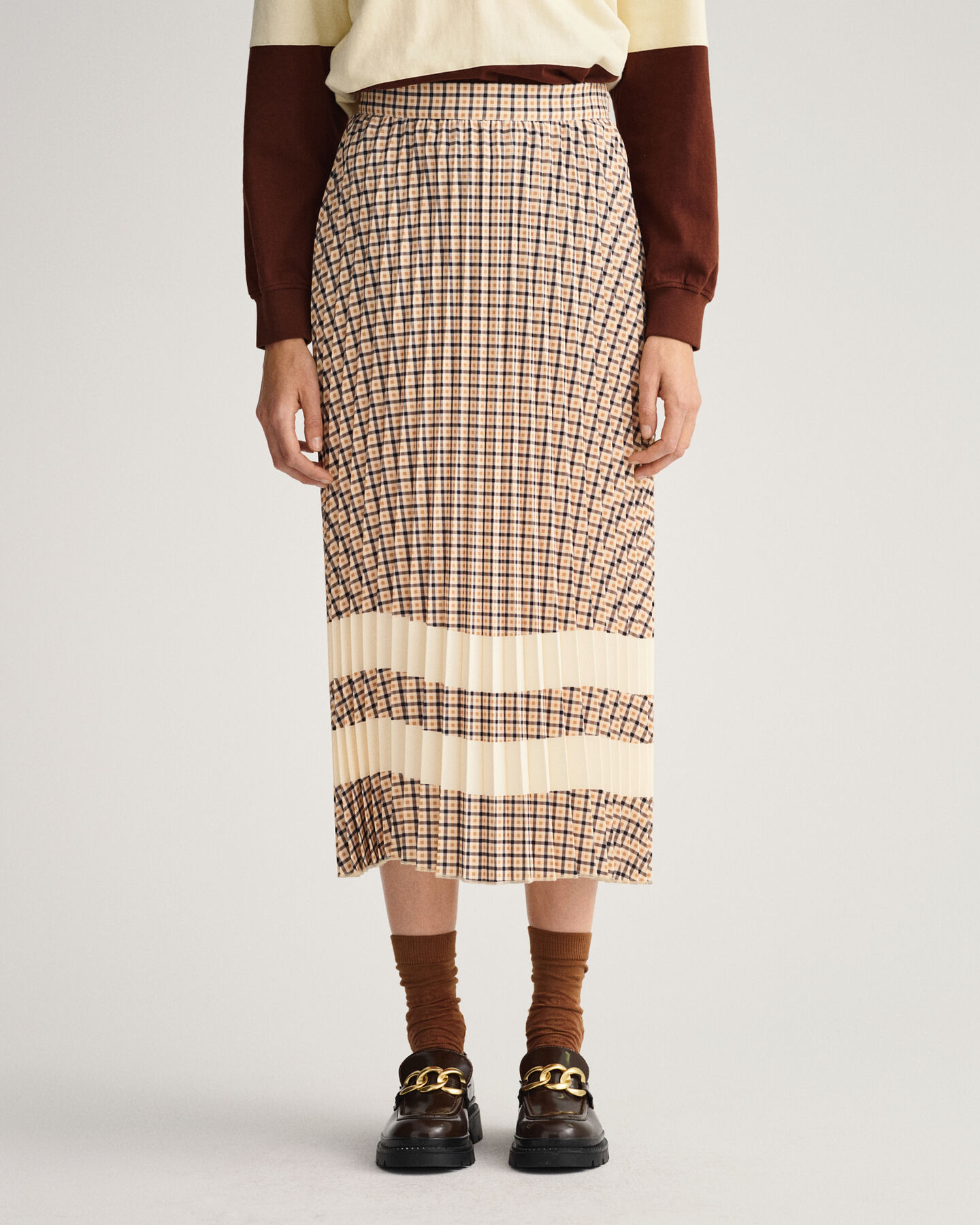 Gonna plissettata a quadri