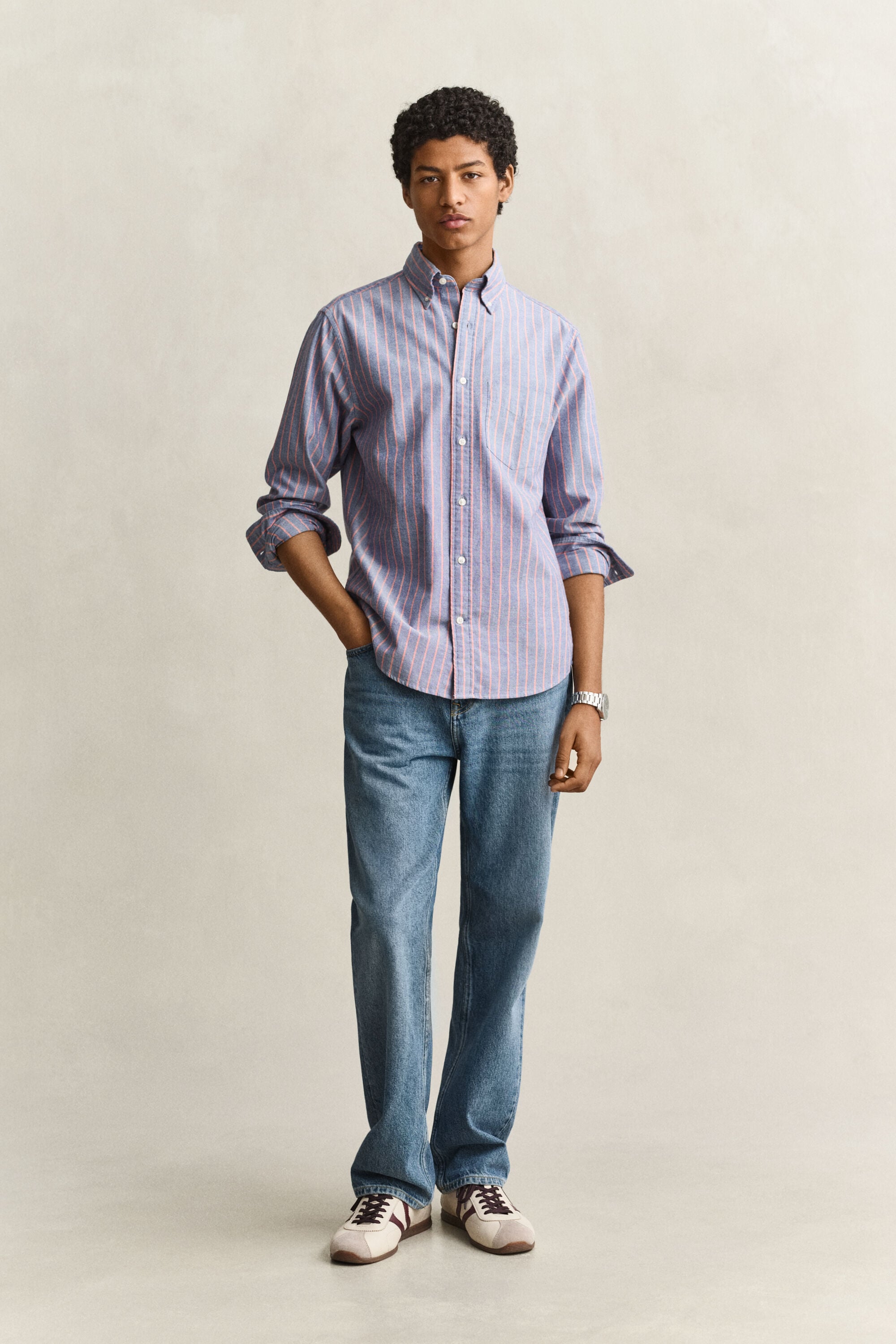 Camicia Oxford classica a righe