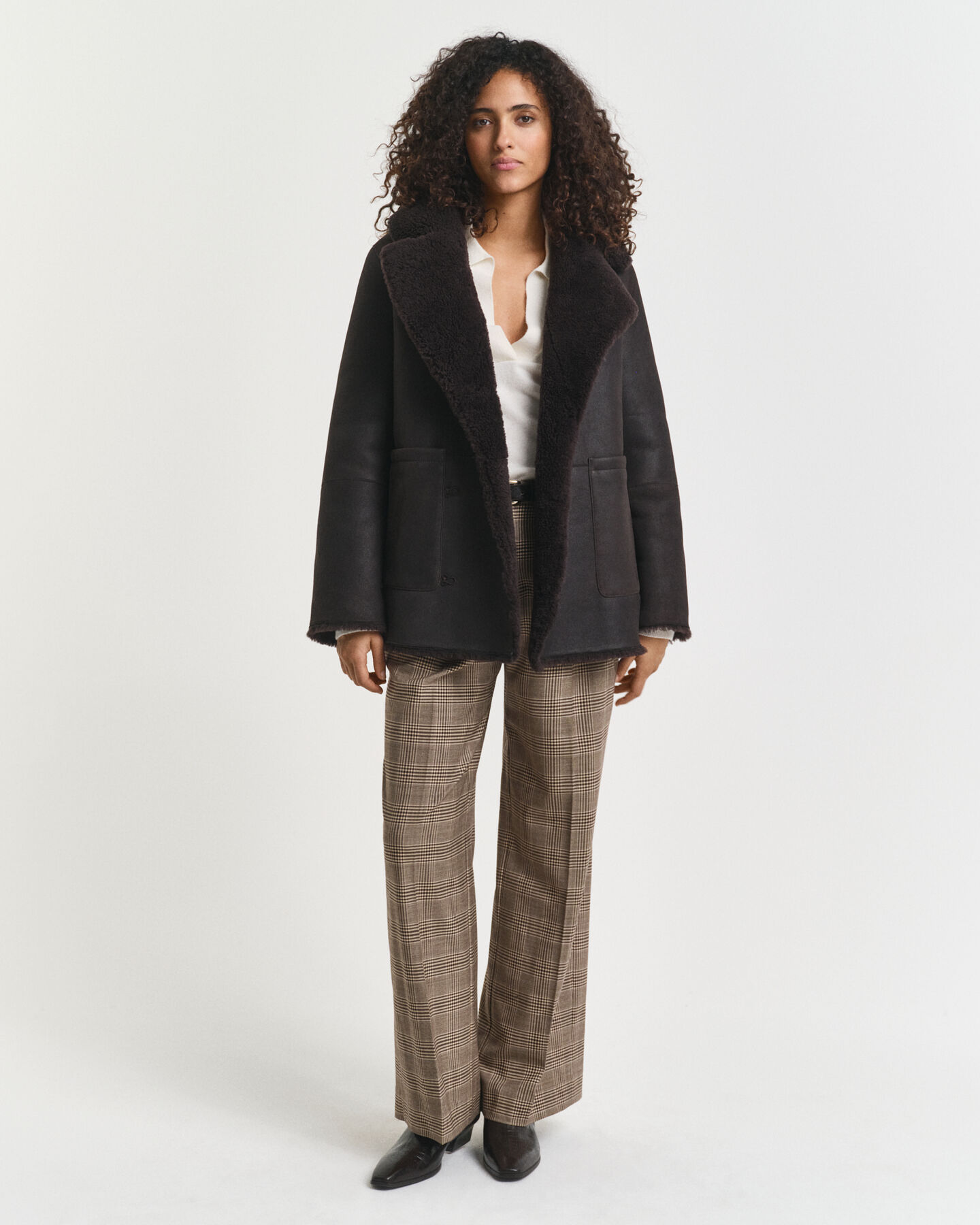 Cappotto in shearling double-face