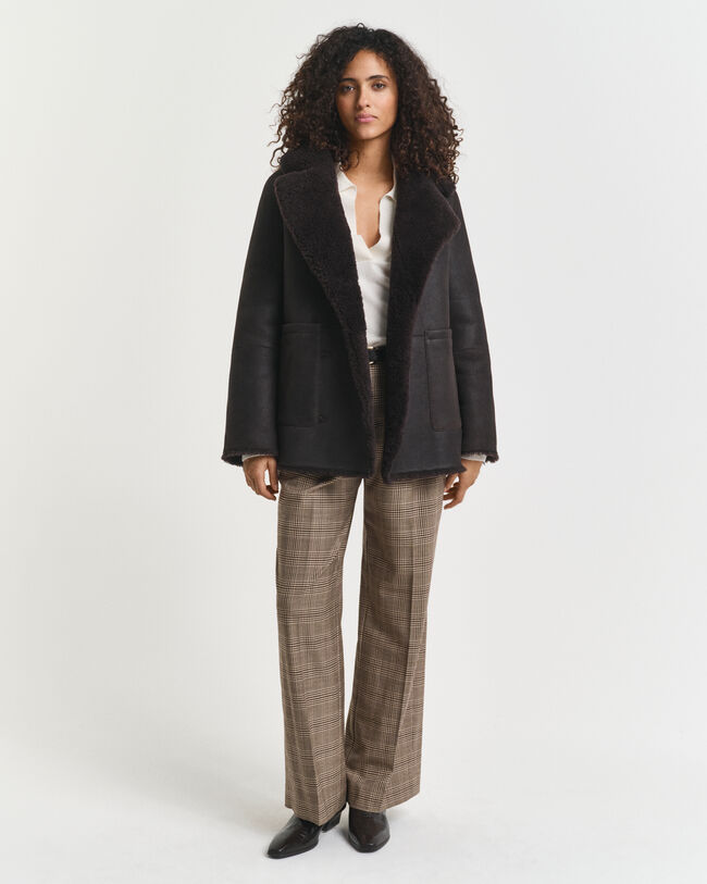 Cappotto in shearling double-face