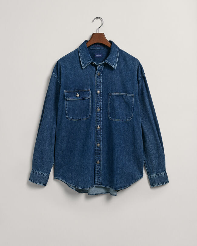 Camicia in denim oversize