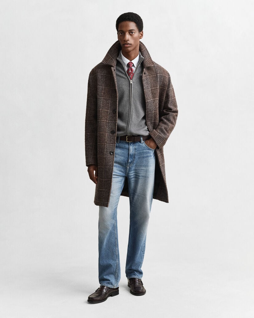 Cardigan in cotone casual con zip