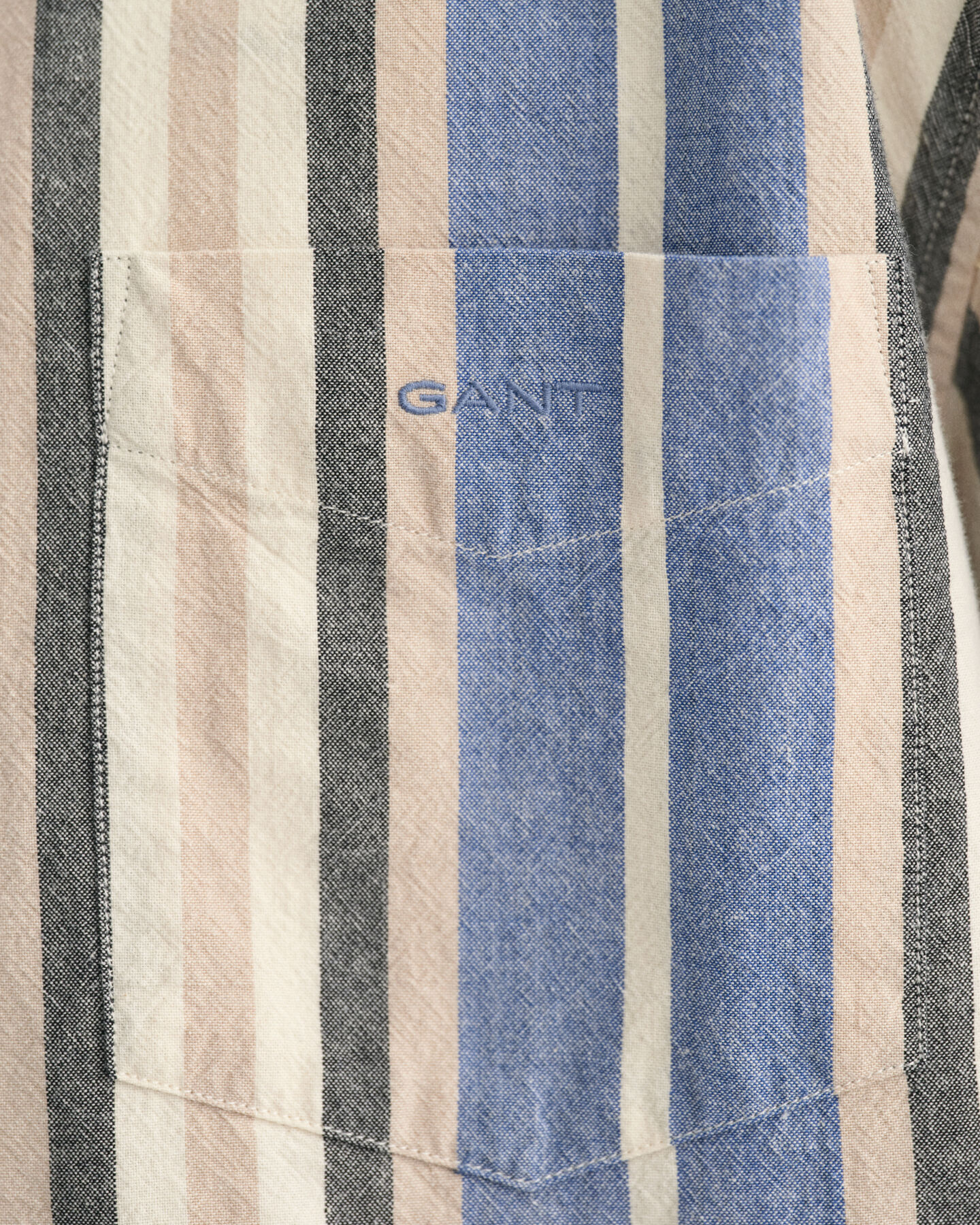 Camicia a maniche corte a righe larghe relaxed fit