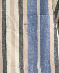 Camicia a maniche corte a righe larghe relaxed fit