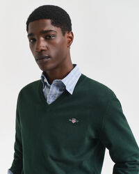 Maglia in cotone con scollo a V classico