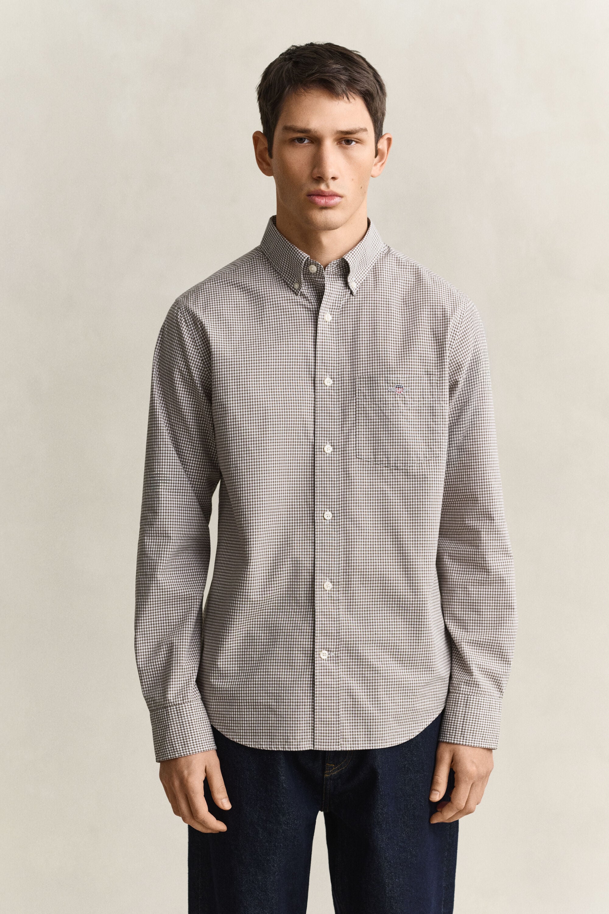 Camicia classica in popeline percalle